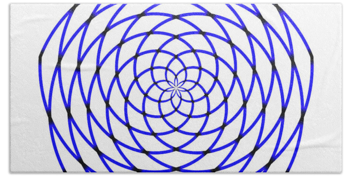 Op Art Beach Towel featuring the mixed media Starburst 2 by Gianni Sarcone