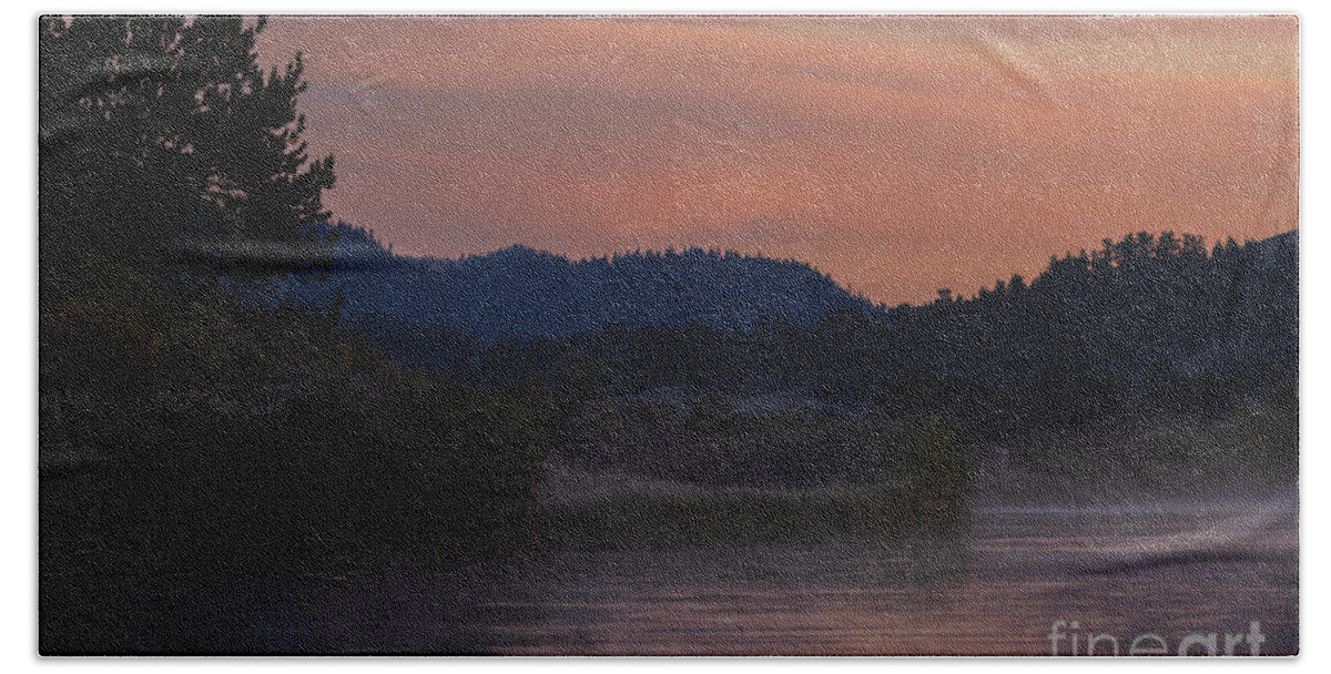 Sunrise Beach Towel featuring the photograph Sunrise on the South Platte River #1 by Steven Krull