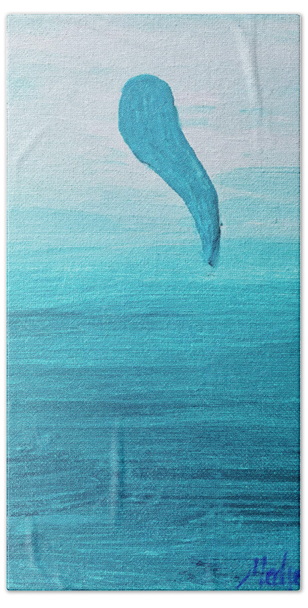 Drop Beach Towel featuring the painting The Drop #1 by Medge Jaspan