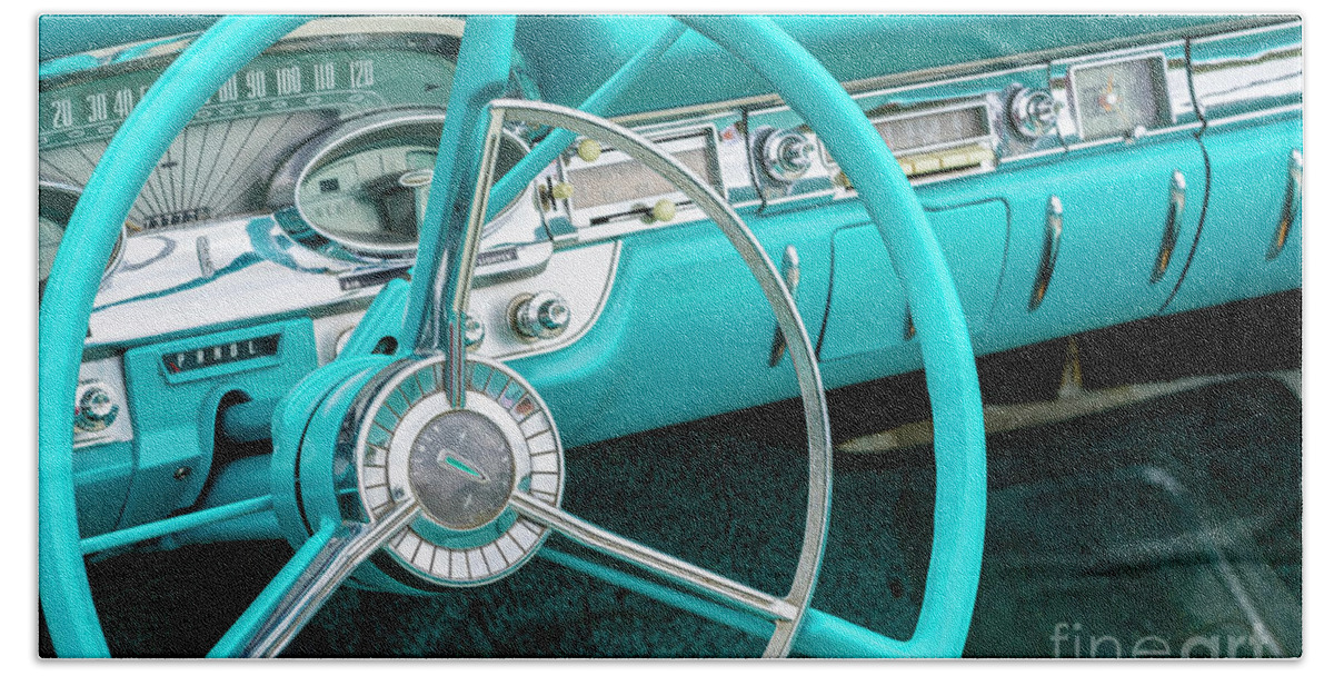 1959 Beach Towel featuring the photograph Vintage Edsel Automobile #1 by Raul Rodriguez