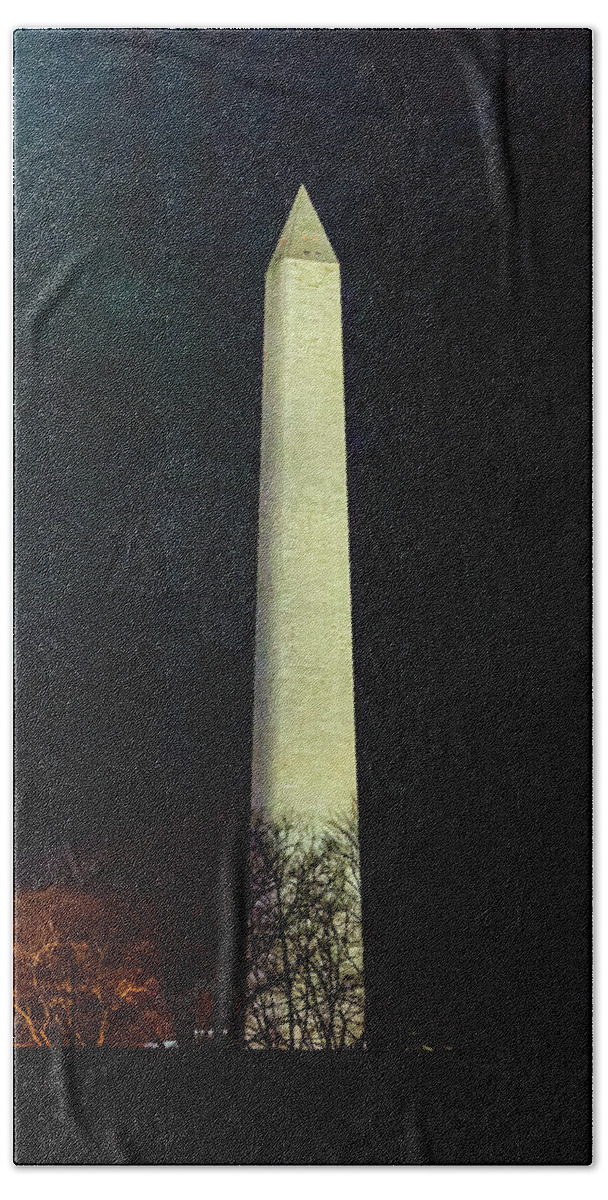 Washington Monument Beach Towel featuring the digital art Washington Monument by SnapHappy Photos