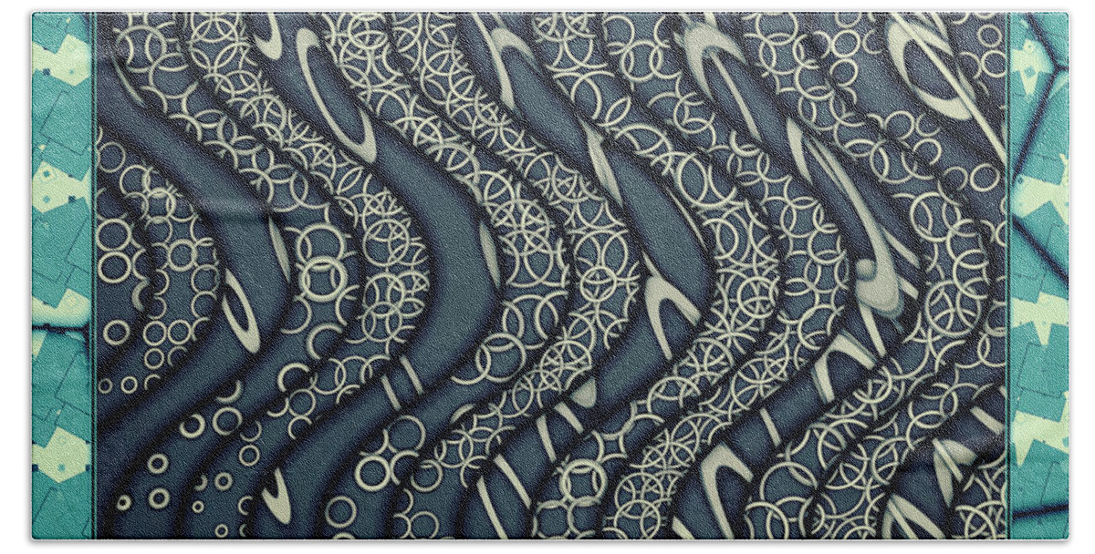 Blue Beach Towel featuring the digital art 16.06.2023 - 03 #16062023 by Marko Sabotin