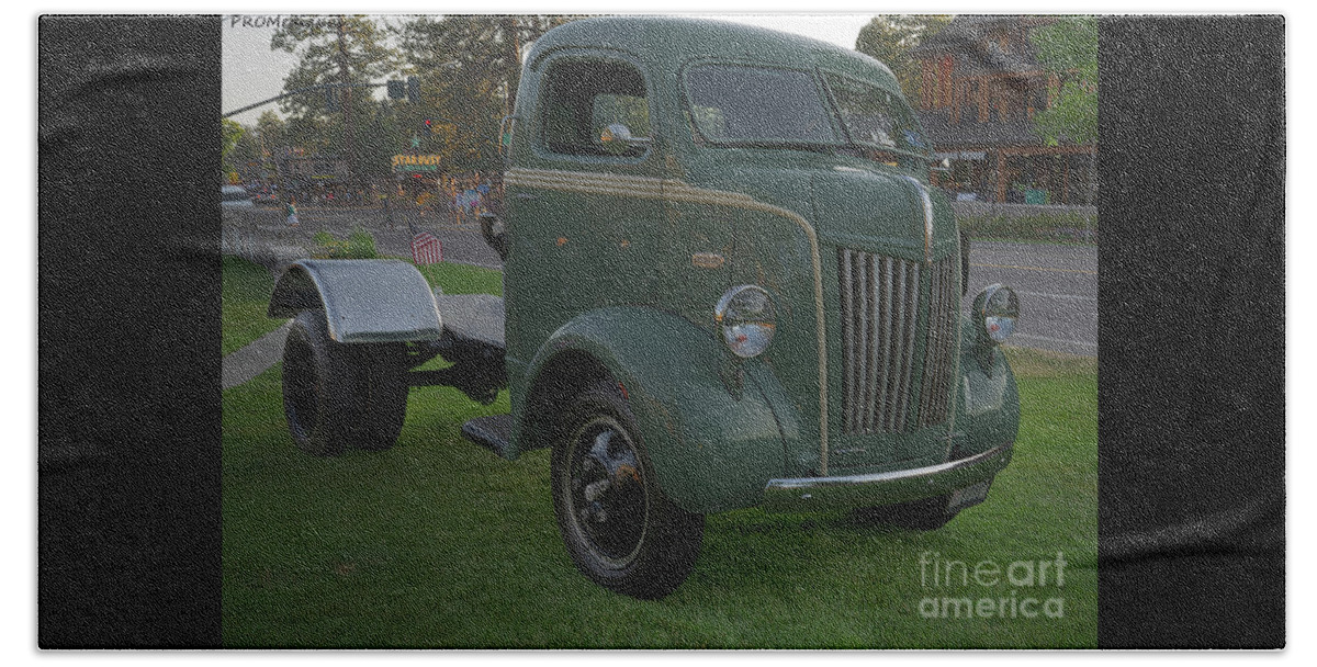 South Lake Tahoe Beach Towel featuring the photograph 1953 Ford C series cab over engine COE by PROMedias US