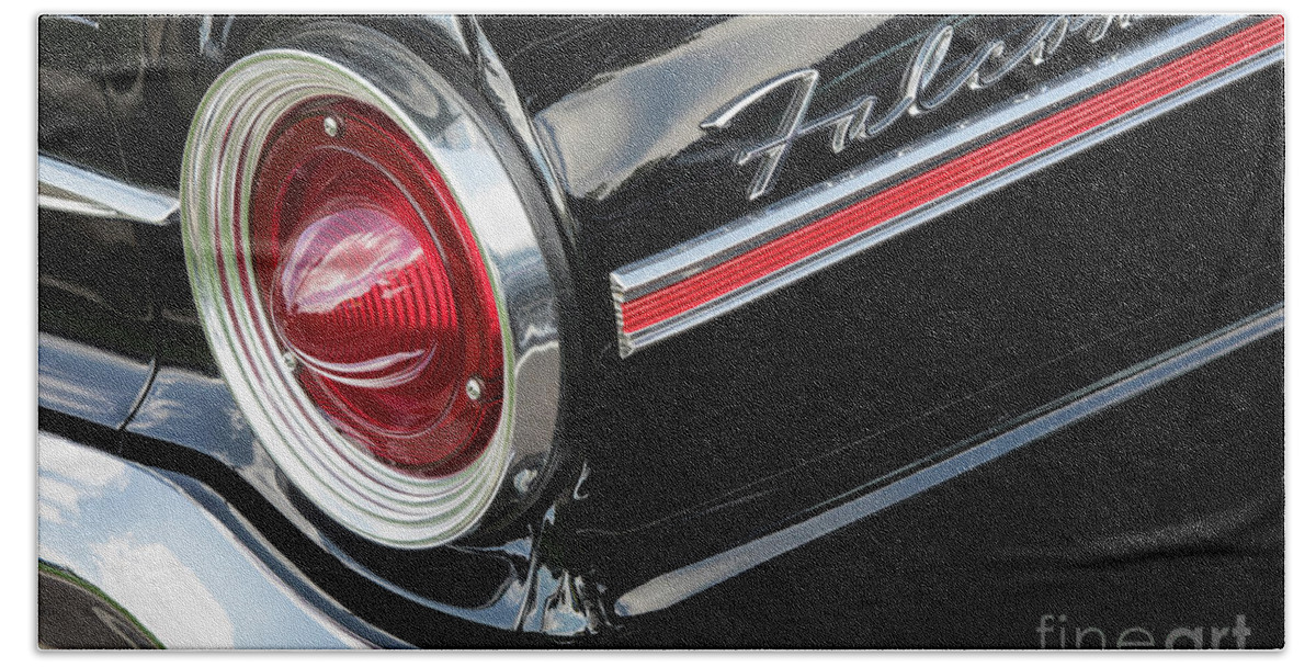 Ford Beach Towel featuring the photograph 1963 Falcon Taillight by Dennis Hedberg