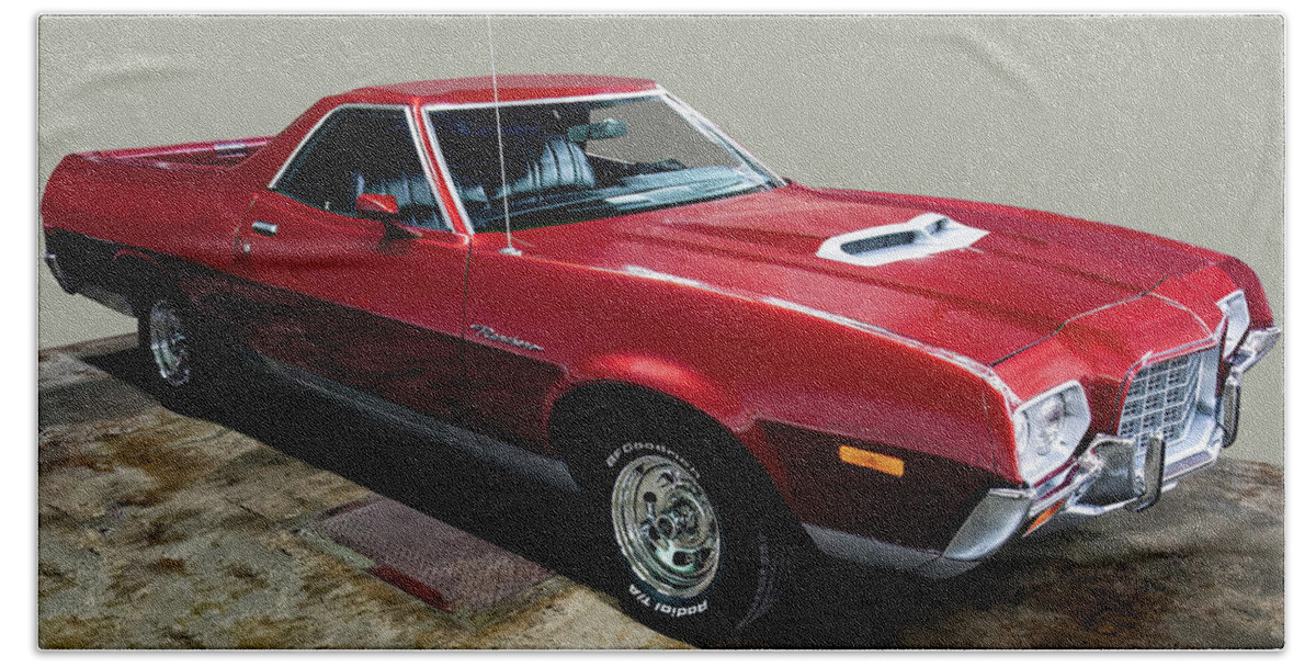 1972 Ford Ranchero Beach Towel featuring the photograph 1972 Ford Ranchero by Flees Photos