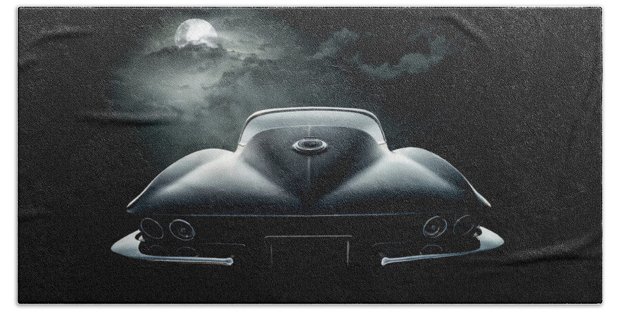 Corvette Beach Sheet featuring the digital art Moon Lit by Douglas Pittman