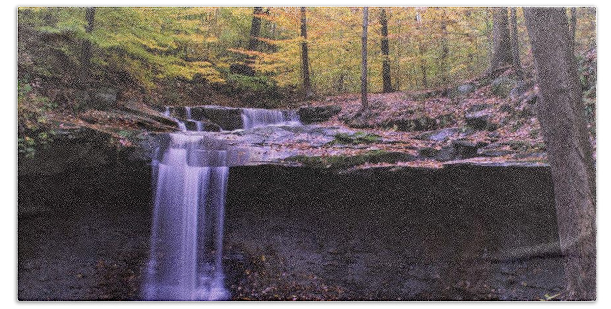  Beach Towel featuring the photograph Blue Hen Falls by Brad Nellis