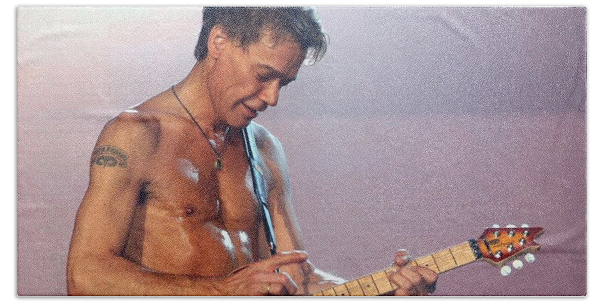 Eddie Beach Towel featuring the photograph Eddie Van Halen by Action