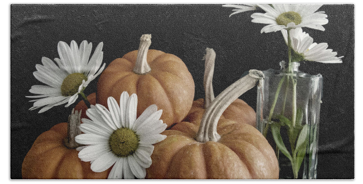 Flowers Beach Towel featuring the photograph Happy Autumn by Cathy Kovarik