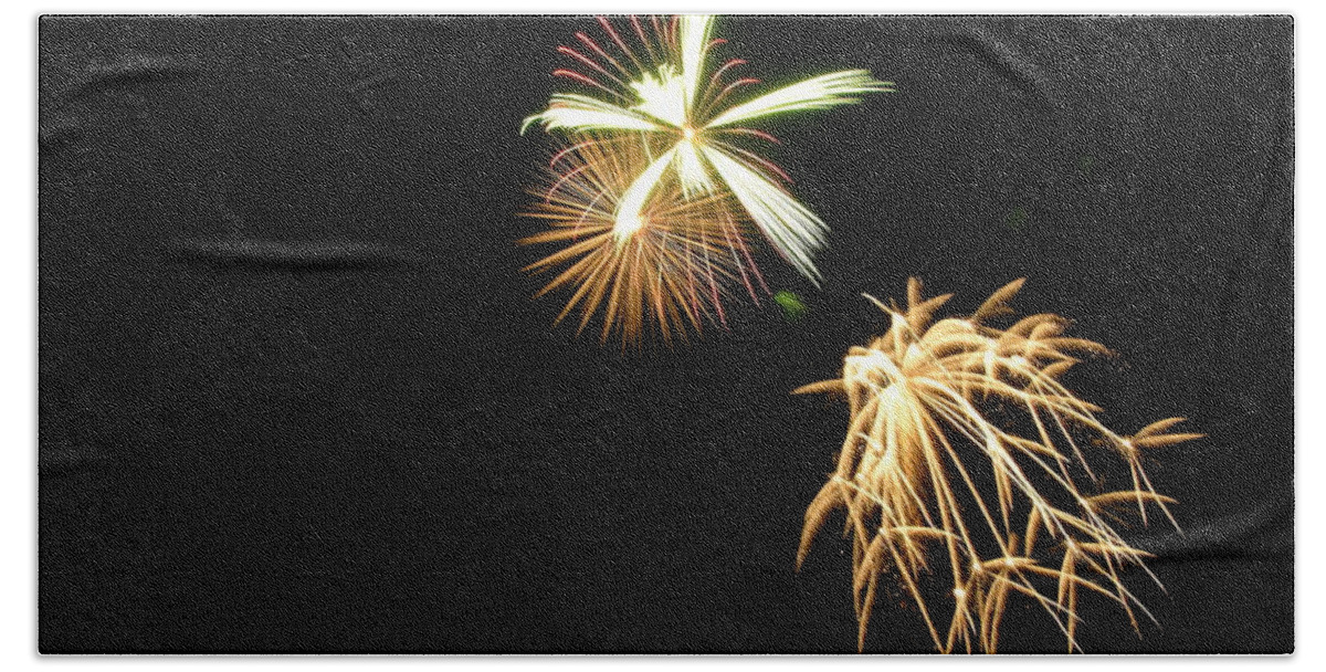Fireworks Beach Towel featuring the photograph Fireworks #28 by George Pennington