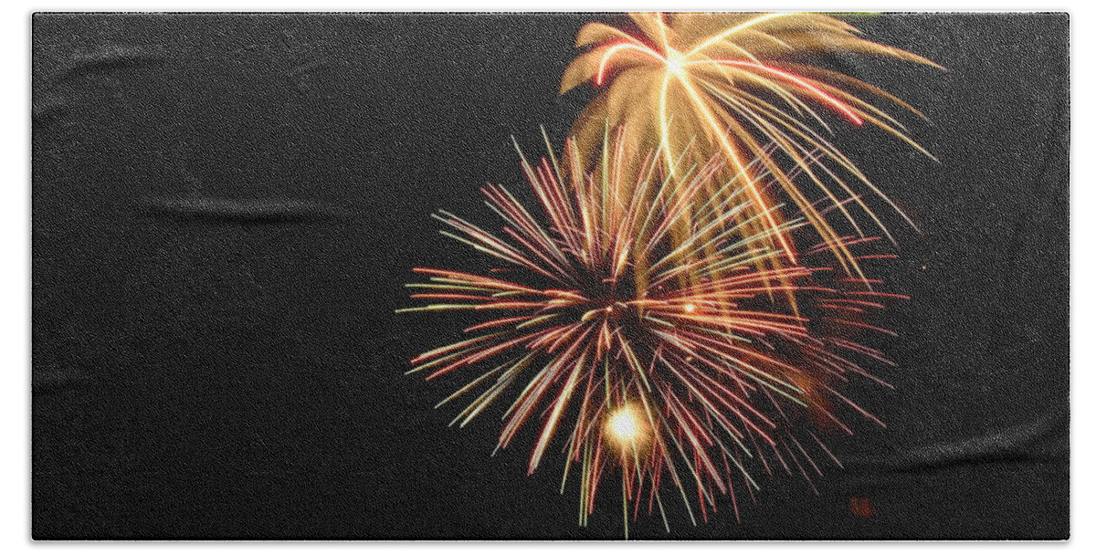 Fireworks Beach Towel featuring the photograph Fireworks #30 by George Pennington