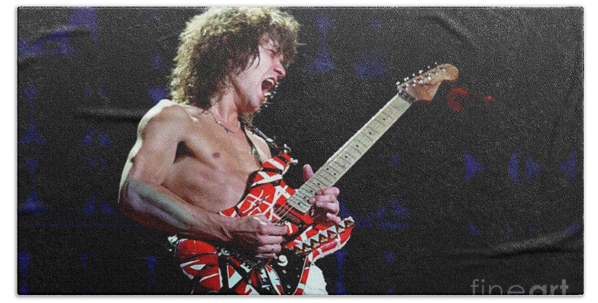 Eddie Beach Towel featuring the photograph Eddie Van Halen by Action