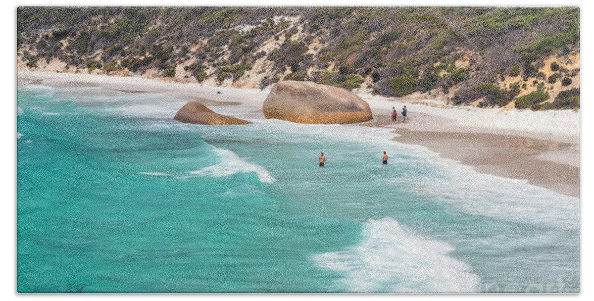 Albany Beach Towel featuring the photograph Two People's Bay, Albany, Western Australia by Elaine Teague