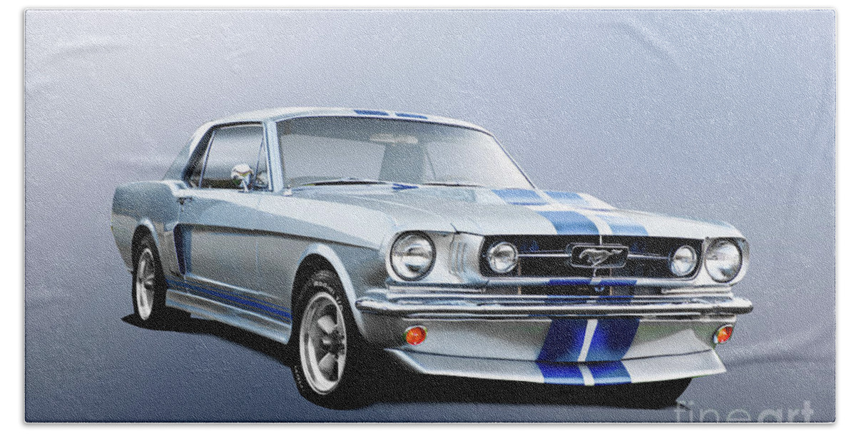 1965 Ford Mustang Beach Towel featuring the photograph 1965 Ford Mustang Coupe #4 by Dave Koontz