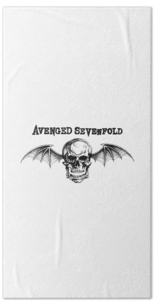 Avenged Sevenfold Beach Towel featuring the digital art Avenged Sevenfold #4 by Rickvdavis Abc