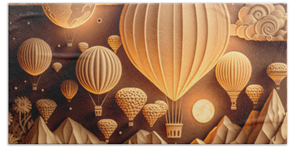 Balloons Beach Towel featuring the digital art Balloons by Jay Schankman