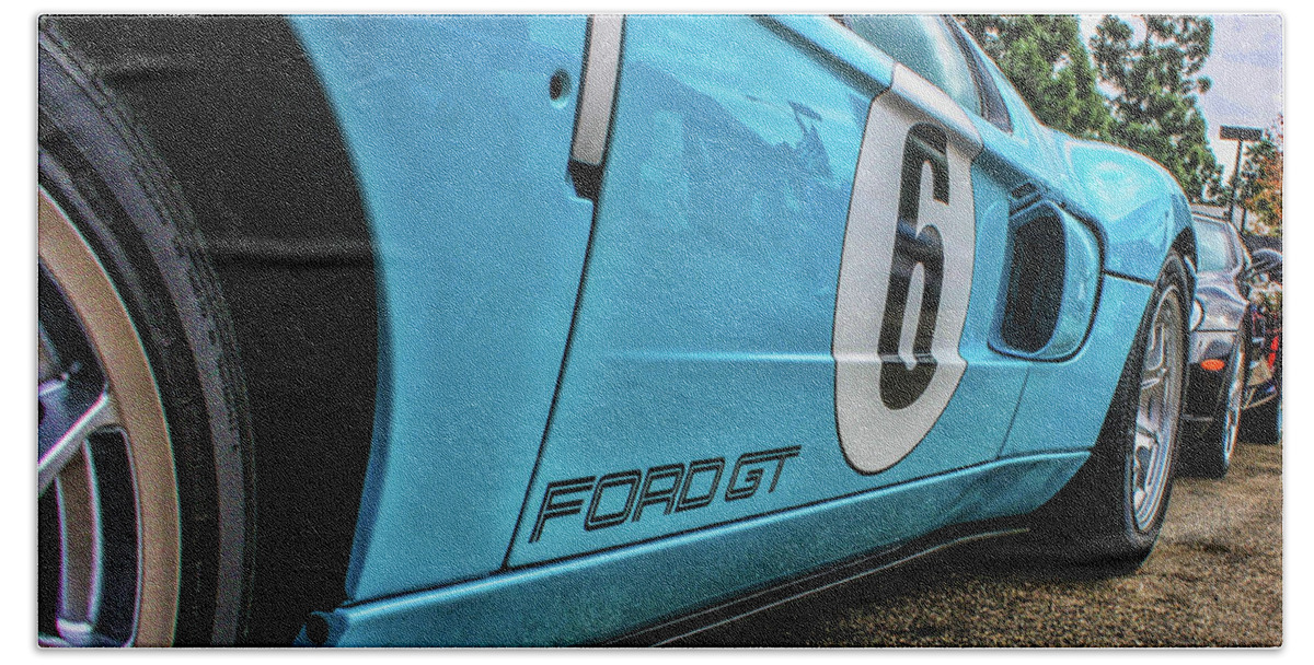 Ford Gt-40 Beach Towel featuring the photograph Ford GT-40 #3 by Tommy Anderson