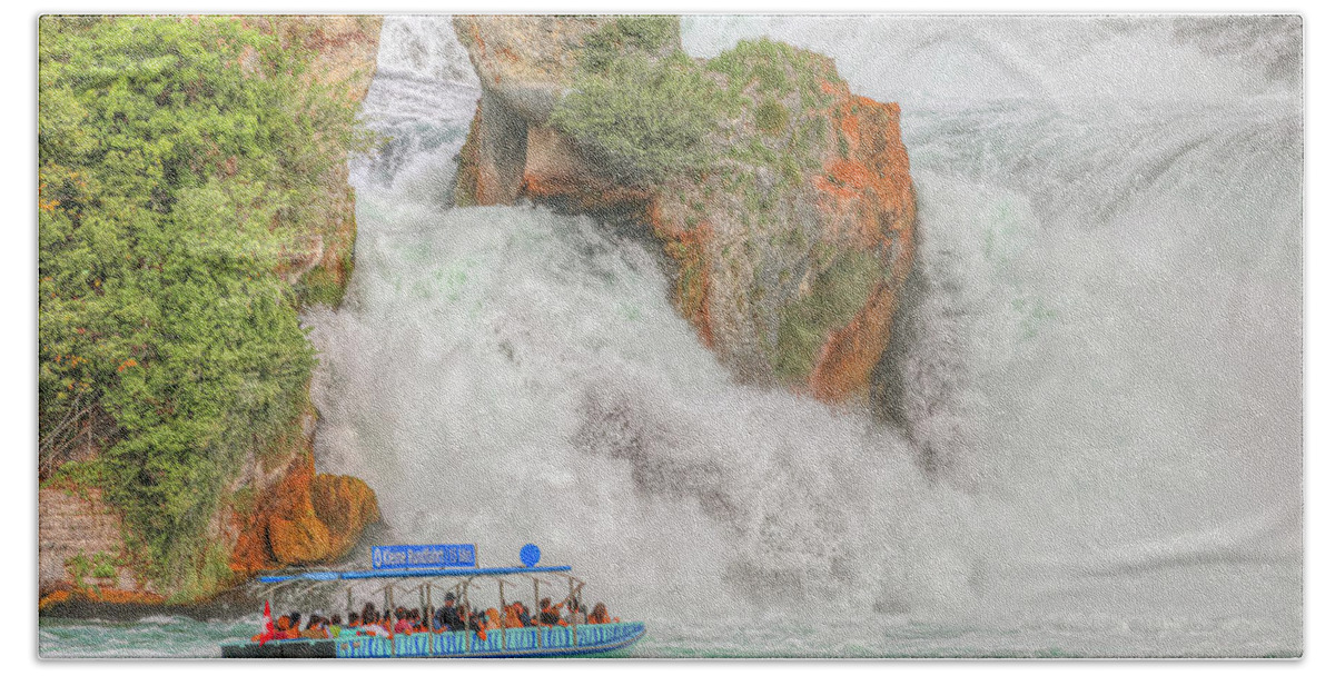 Rhine Falls Beach Sheet featuring the photograph Rhine Falls - Switzerland #4 by Joana Kruse