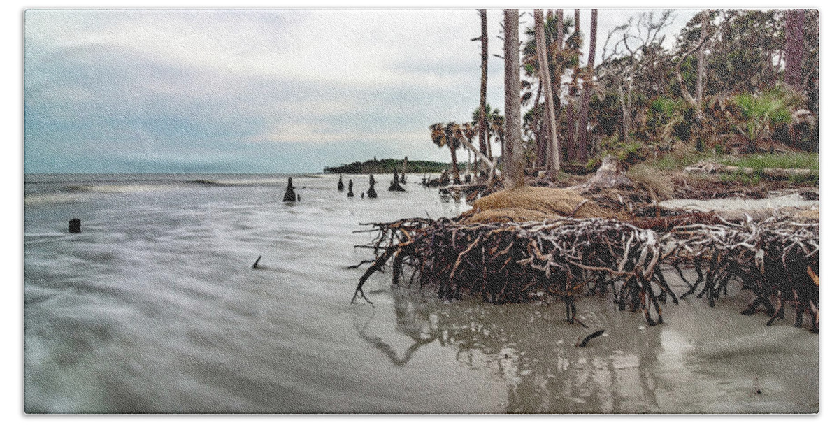 Wildlife Beach Towel featuring the photograph Hunting island south carolina beach scenes #50 by Alex Grichenko