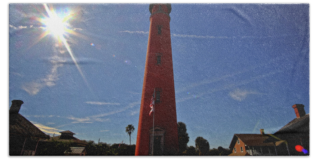 Lighthouse Beach Towel featuring the photograph Ponce Inlet Lighthouse #6 by George Taylor