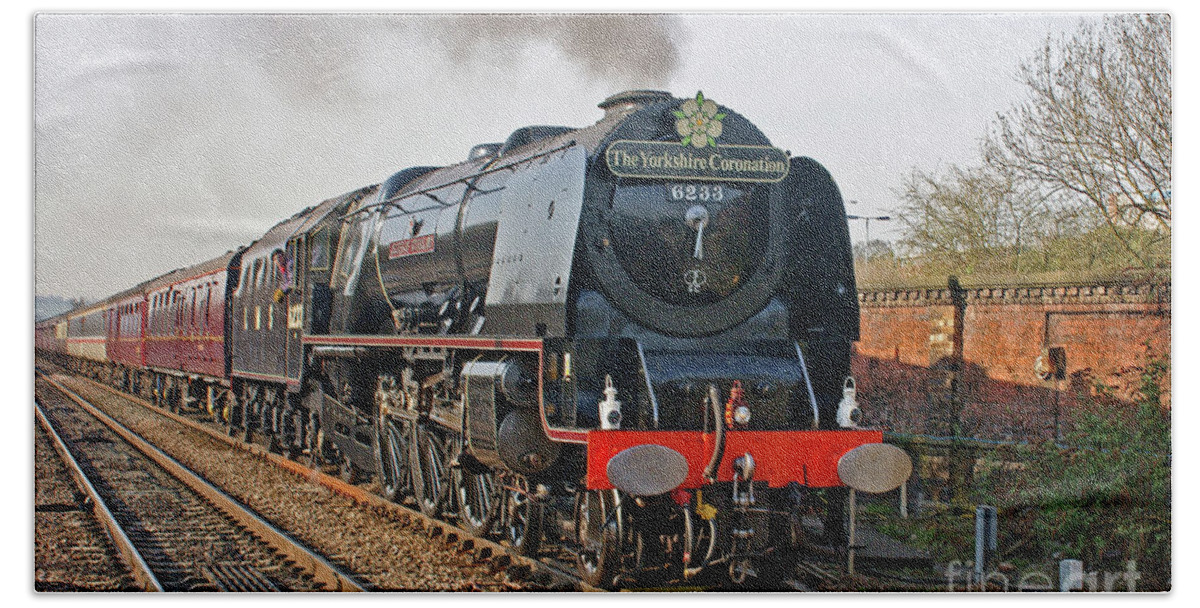 Steam Beach Towel featuring the photograph 6233 Duchess Of Sutherland by David Birchall