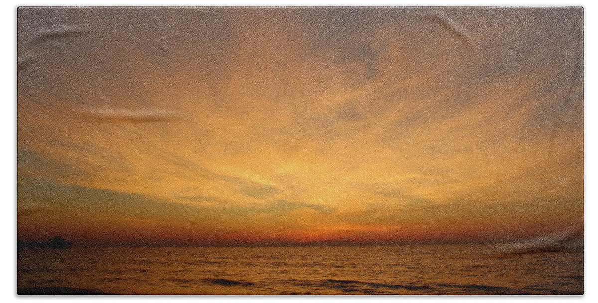  Beach Towel featuring the photograph Naples Sunset #7 by Donn Ingemie