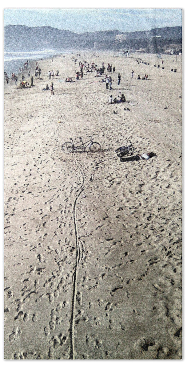 Santa Monica Beach Towel featuring the photograph Faces of the Santa Monica Beach #9 by Kenny Glover