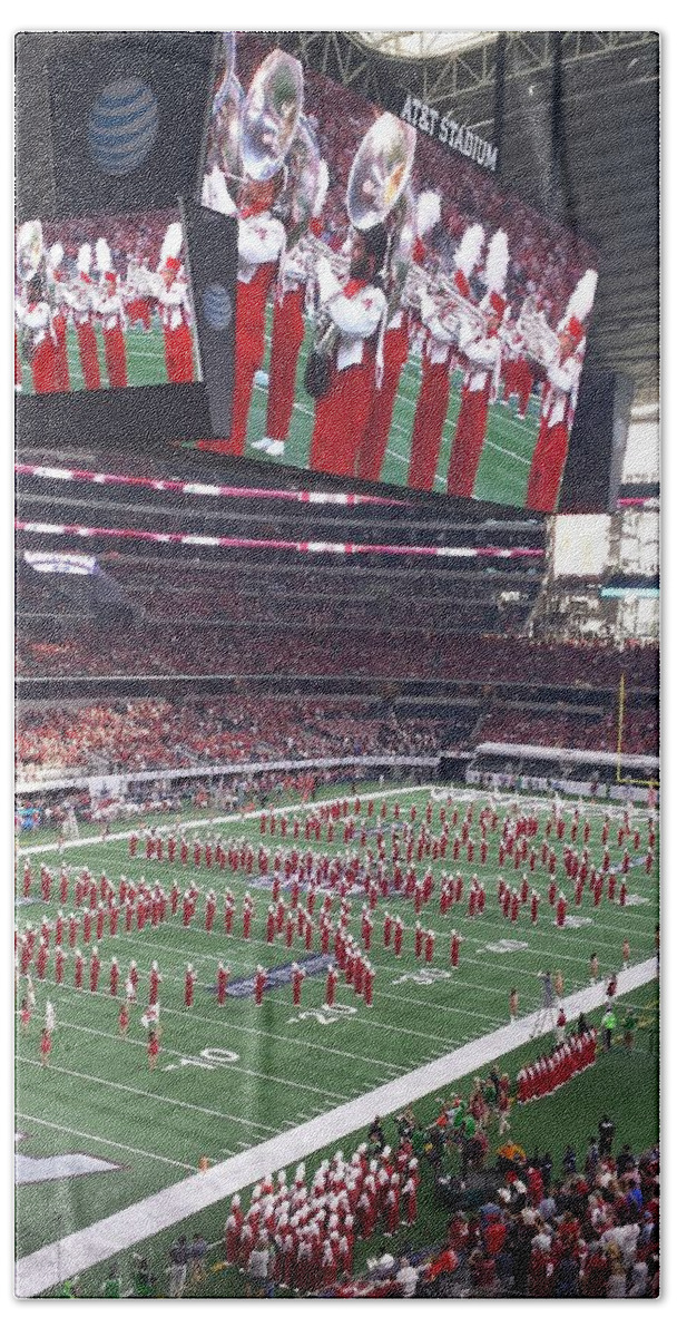 Gameday Beach Towel featuring the photograph Million Dollar Band Cowboy Stadium #9 by Kenny Glover
