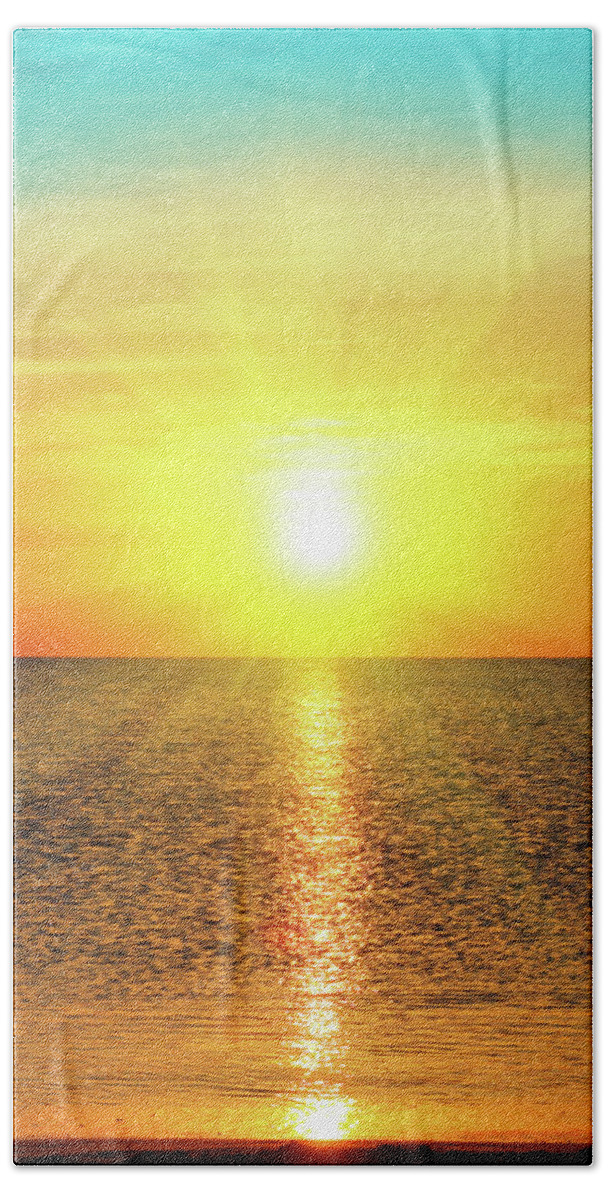 Sunrise Beach Towel featuring the photograph Sunrise Over Sea #9 by Mikhail Kokhanchikov