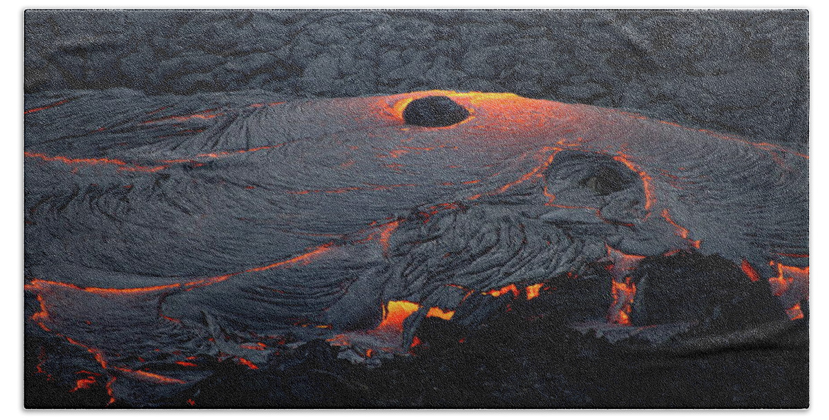 Volcano Beach Towel featuring the photograph A heated pool in Iceland by Christopher Mathews