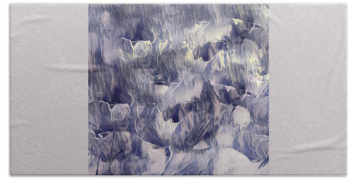 Petals Beach Towel featuring the painting A Plethora Of Light On Petals by Lisa Kaiser