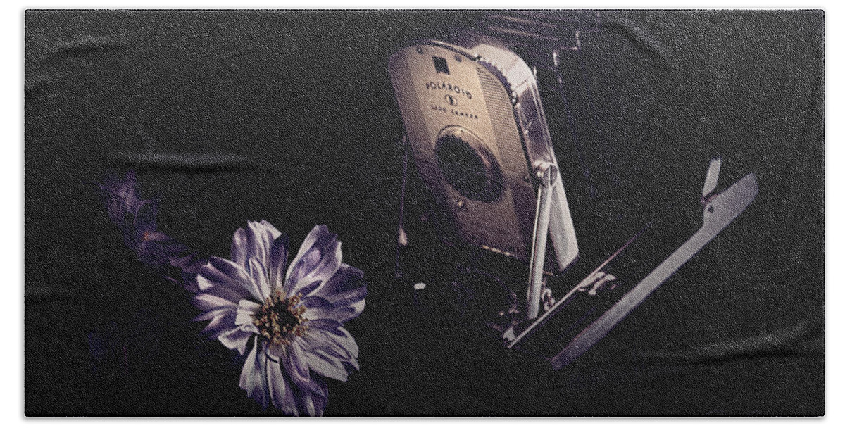 Polaroid Beach Towel featuring the photograph A Vintage Polaroid Moment by Rene Crystal