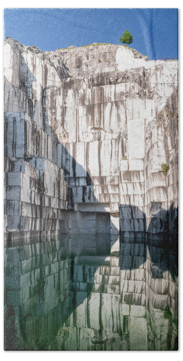 Abandoned Beach Towel featuring the photograph Abandoned Marble Quarry by Roman Robroek