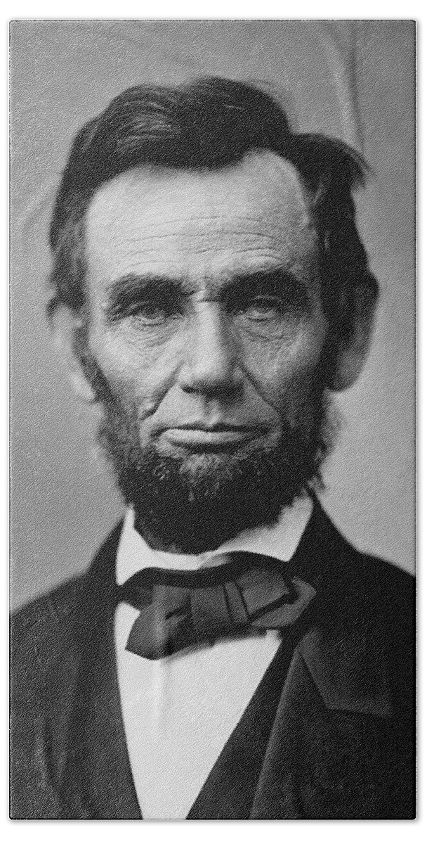 Lincoln Beach Towel featuring the photograph Abraham Lincoln by War Is Hell Store