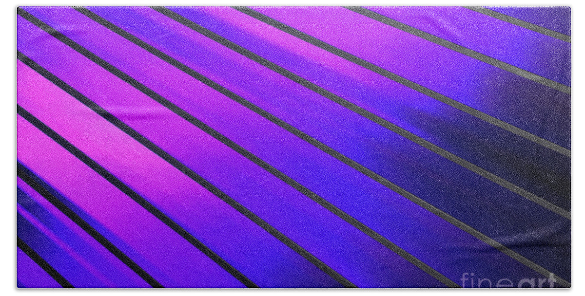 Purple Lines Beach Towel featuring the photograph Abstract 21 by Tony Cordoza