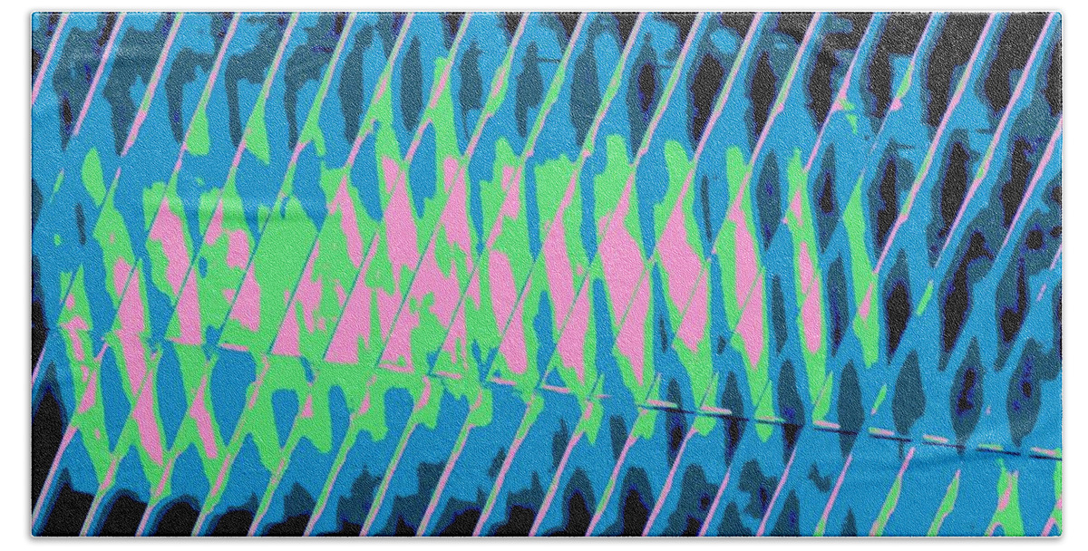 Abstract Beach Towel featuring the digital art Abstract Exressionaryish #12 by T Oliver