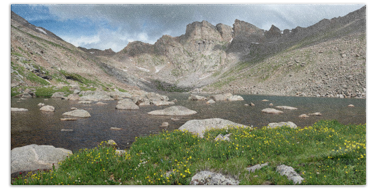 Abyss Lake Beach Towel featuring the photograph Abyss Lake by Aaron Spong