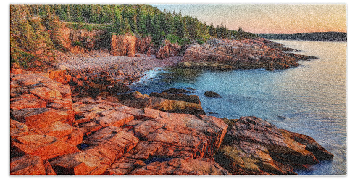Acadia National Park Beach Towel featuring the photograph Acadia 3812 by Greg Hartford