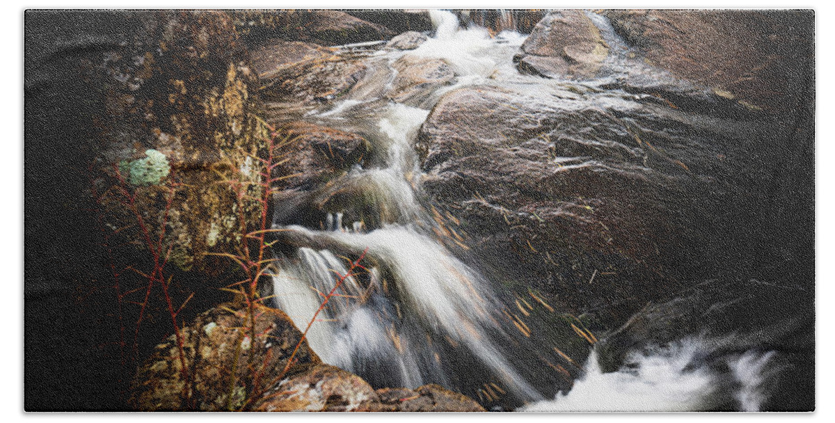 Landscape Beach Towel featuring the photograph Adirondacks Monument Falls 3 by Ron Long Ltd Photography