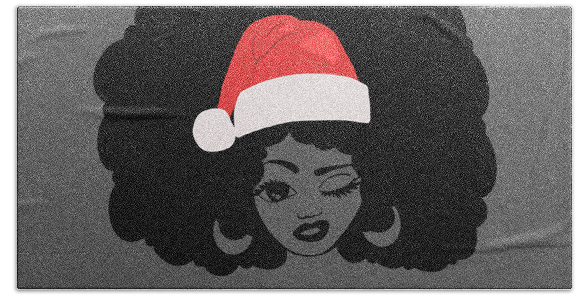 African American Santa Black Christmas Afrocentric Santa Beach Towel by  Ouzmaa Amarra - Pixels