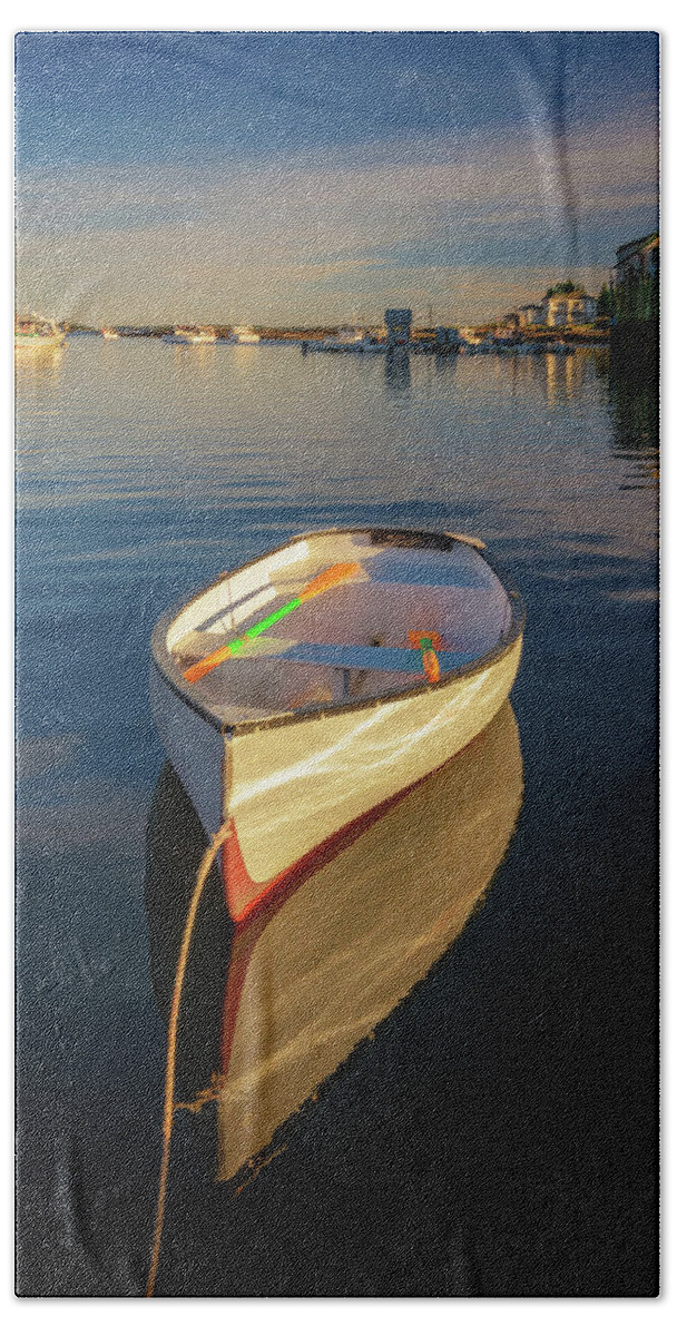 Maine Beach Towel featuring the photograph Afternoon at Bernard Harbor by Kristen Wilkinson