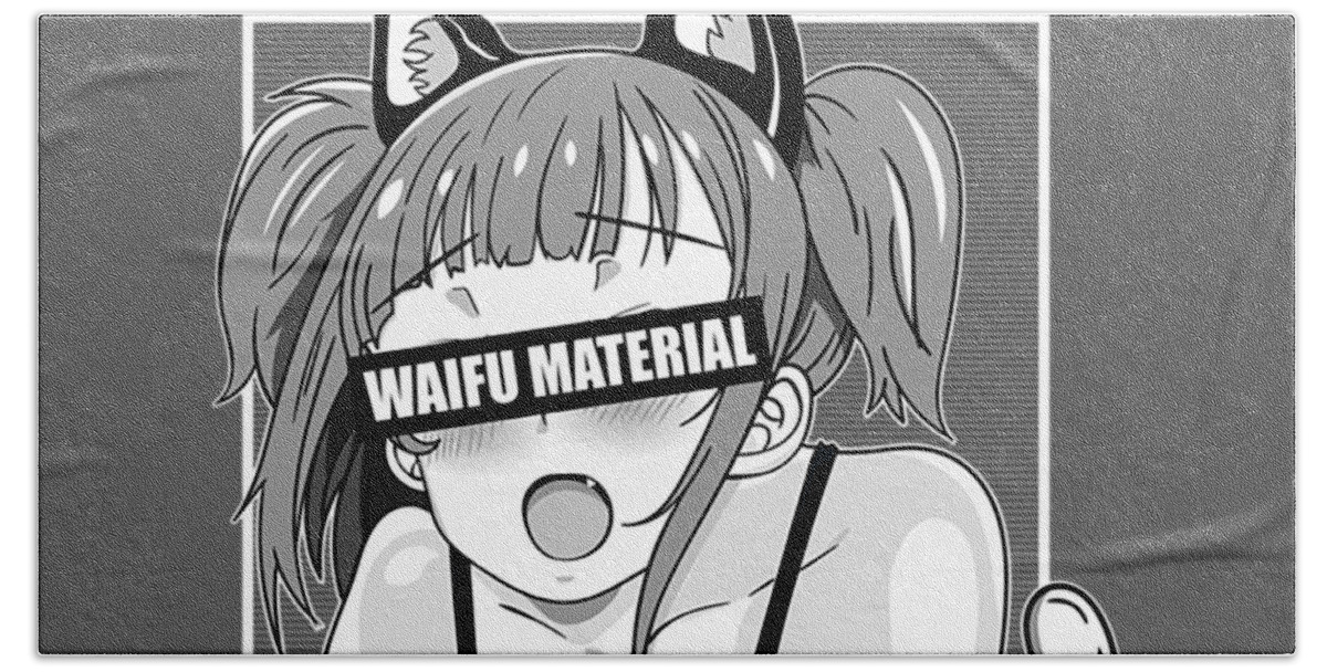 Waifu Material Anime Girl Hall Spiral Notebook