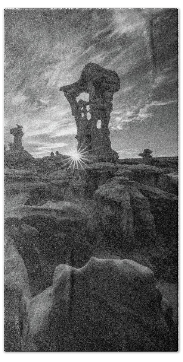 Alien Throne Sunburst Beach Towel featuring the photograph Alien Throne Sunburst by George Buxbaum