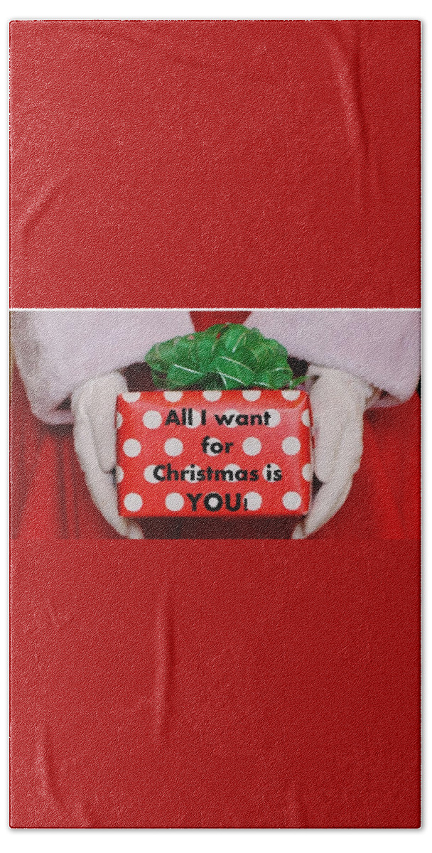 Christmas Beach Towel featuring the photograph All I Want For Christmas Is YOU by Nancy Ayanna Wyatt