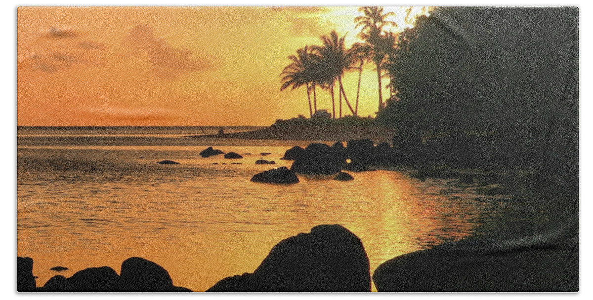 Hawaii Beach Towel featuring the photograph Aloha kakahiaka Kauai by DJ Florek