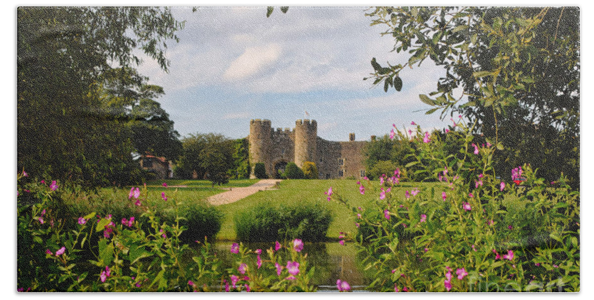 Amberley Beach Towel featuring the photograph Amberley Castle, Arundel West Sussex, England by Abigail Diane Photography