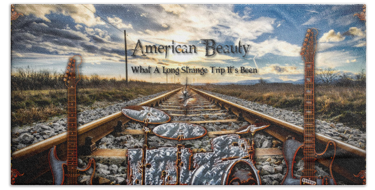 American Beauty Beach Towel featuring the digital art American Beauty by Michael Damiani