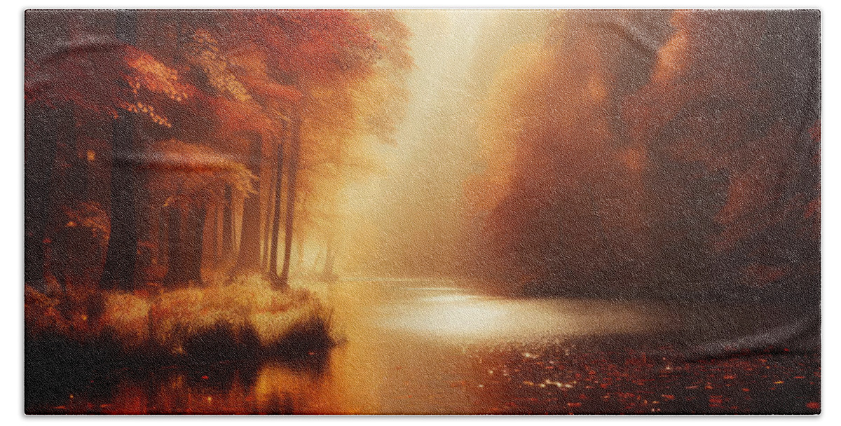 Autumn Beach Towel featuring the photograph And Then There Was Fall by Bill and Linda Tiepelman