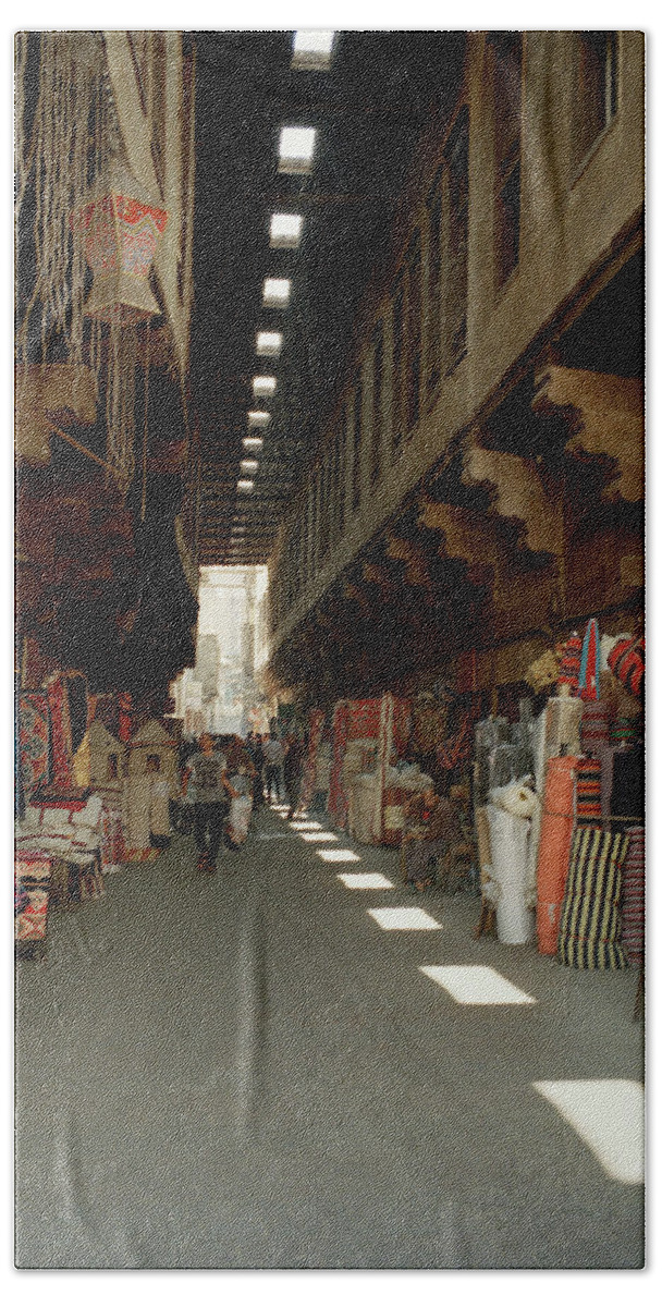 Islamic Cairo Beach Towel featuring the photograph Arcades Of Cairo by Shaun Higson