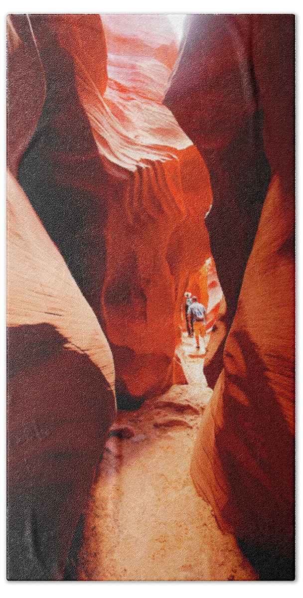 Canyon Beach Towel featuring the photograph Arizona Slot Canyon by Rick Wilking